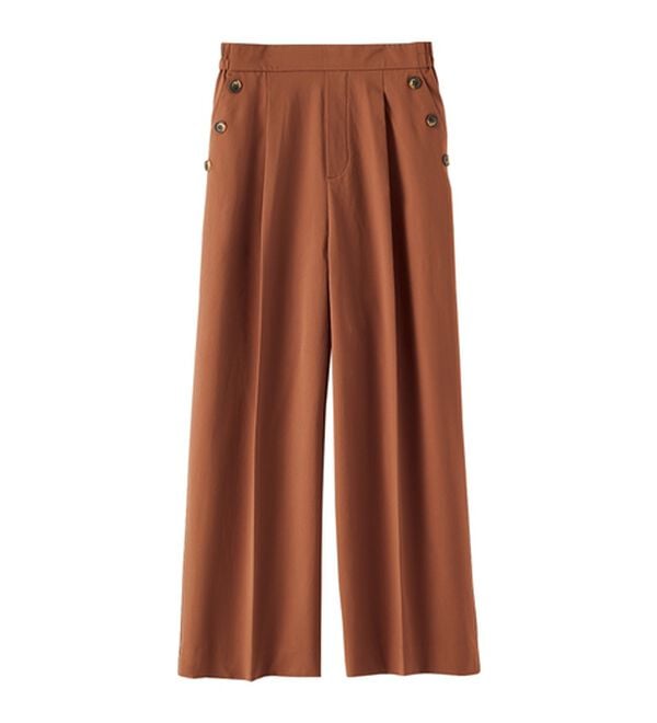 BELLUNA（ベルーナ）の「【ヨコストレッチ・紫外線カット・選べる2丈】サラもちライト快適ワイドパンツ（ワイドパンツ・ガウチョ）」｜詳細画像