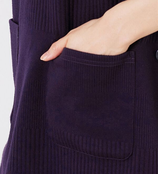 BELLUNA（ベルーナ）の「ボーダージャカード素材釦使いジャンパードレス（ジャンパースカート）」｜詳細画像