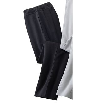 LAVIENNE（ラヴィエンヌ）の「旅行が楽しくなる！ピンタックイージーパンツ（その他パンツ）」｜ブラック