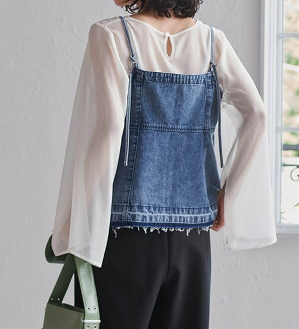 RANAN（ラナン）の「デニム素材キャミビスチェ（タンクトップ・キャミソール）」｜詳細画像