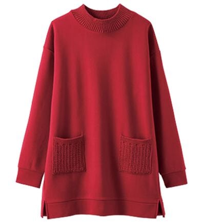 BELLUNA（ベルーナ）の「裏起毛素材ニット切替チュニック（チュニック）」