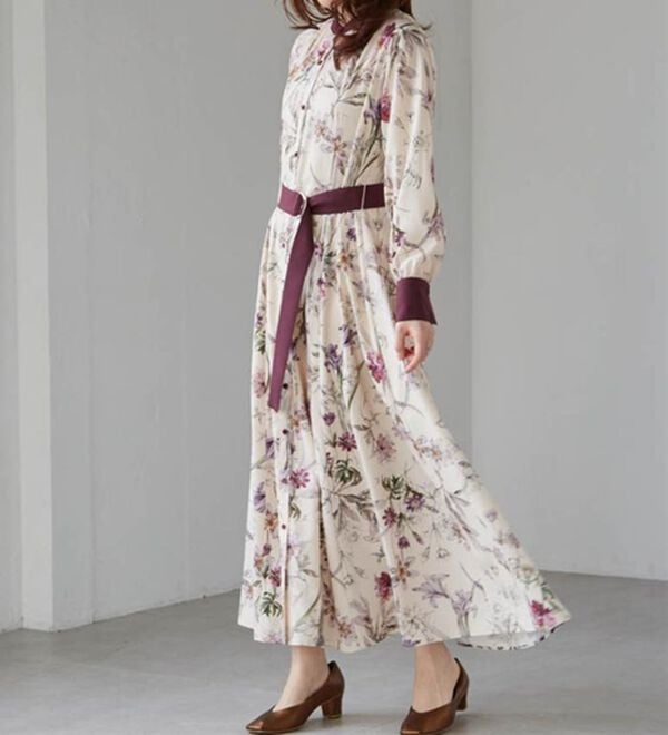 RANAN（ラナン）の「レトロフラワーシャツワンピース（プリントワンピース）」｜詳細画像