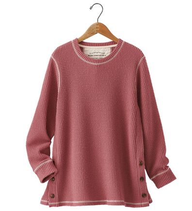 BELLUNA（ベルーナ）の「あったか起毛のニット見えデザインプルオーバー（カットソー）」