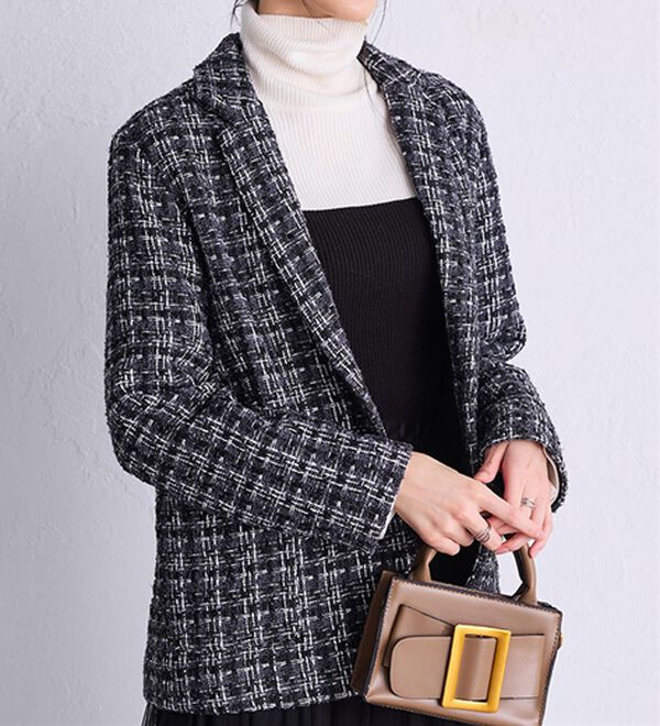 RANAN（ラナン）の「ツイードジャケット（テーラードジャケット）」｜ブラック系