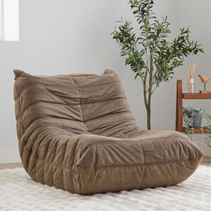 iellio（イエリオ）の「ゆったり包み込まれるローソファ＜1人掛ソファ・座椅子・オットマン＞（ソファ）」｜ブラウン