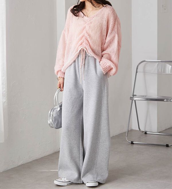 RANAN（ラナン）の「裏起毛カーブスウェットパンツ（その他パンツ）」｜詳細画像