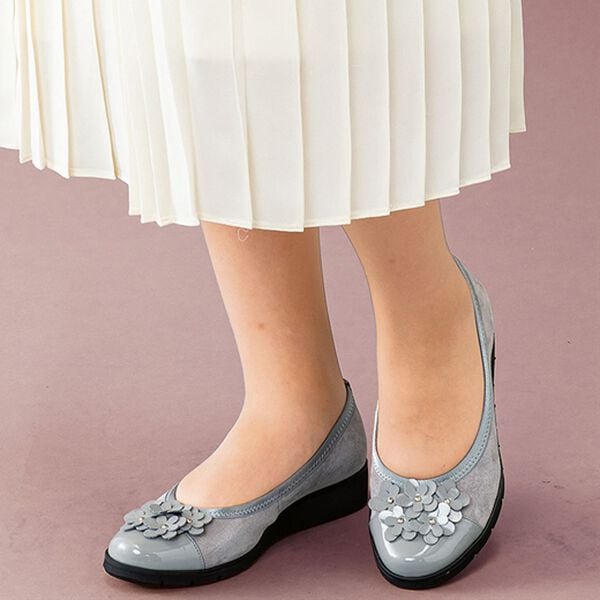 「５Ｅ本革スニーカーパンプス（パンプス）」｜詳細画像