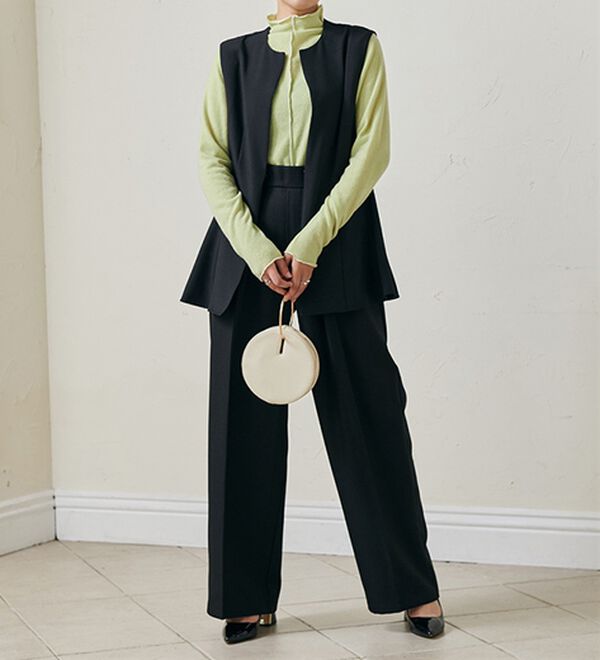 RANAN（ラナン）の「前後２ＷＡＹ！メロウ使いニットソーフリルプルオーバー（カットソー）」｜詳細画像