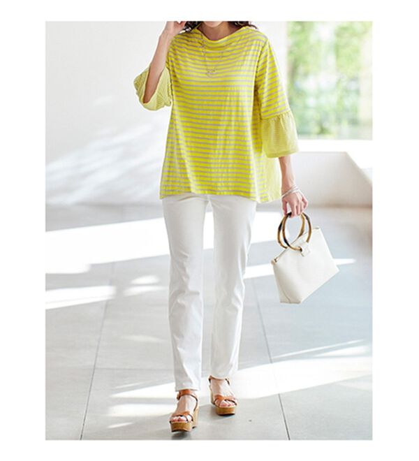 BELLUNA（ベルーナ）の「ボーダー切替プルオーバー（カットソー）」｜詳細画像