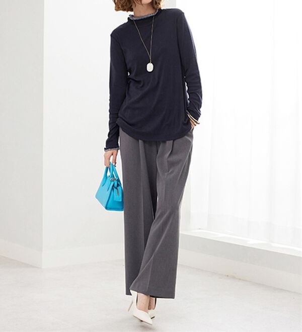 BELLUNA（ベルーナ）の「重ね着風フリル衿プルオーバー（カットソー）」｜詳細画像