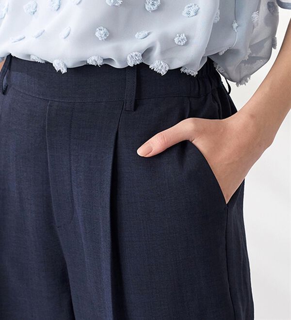 BELLUNA（ベルーナ）の「ヒンヤリ爽快！麻調ビンテージテーパードパンツ（テーパードパンツ）」｜詳細画像