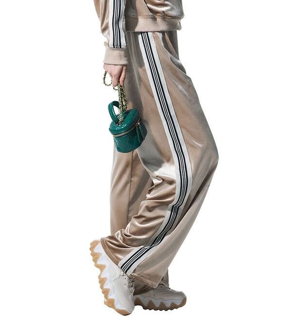 極美品22SS】CELINE トリオンフ トラックパンツ ベロア サイドライン