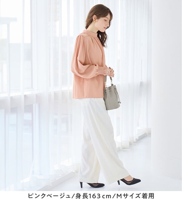 alotta（アロッタ）の「ボリューム袖上品とろみブラウス（ブラウス）」｜詳細画像