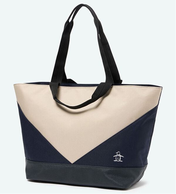 「＜マンシングウェア＞バイカラーダブルハンドルトートバッグ（メンズトートバッグ）」｜ベージュ