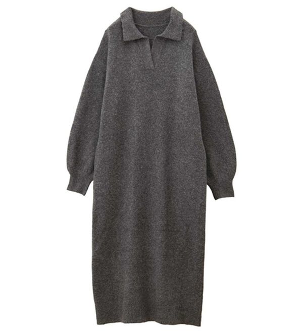 GeeRA（ジーラ）の「スキッパーゆるニットワンピース（ニットワンピース）」｜詳細画像