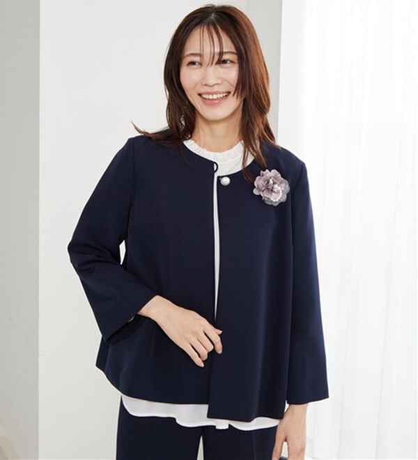 BELLUNA（ベルーナ）の「＜セレモニースタイル＞パール付袖フレアージャケット（その他ジャケット）」｜詳細画像