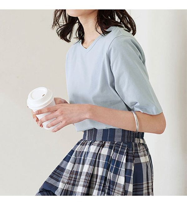 BELLUNA（ベルーナ）の「綿１００％抗菌防臭汗ジミ対策プルオーバー（カットソー）」｜詳細画像