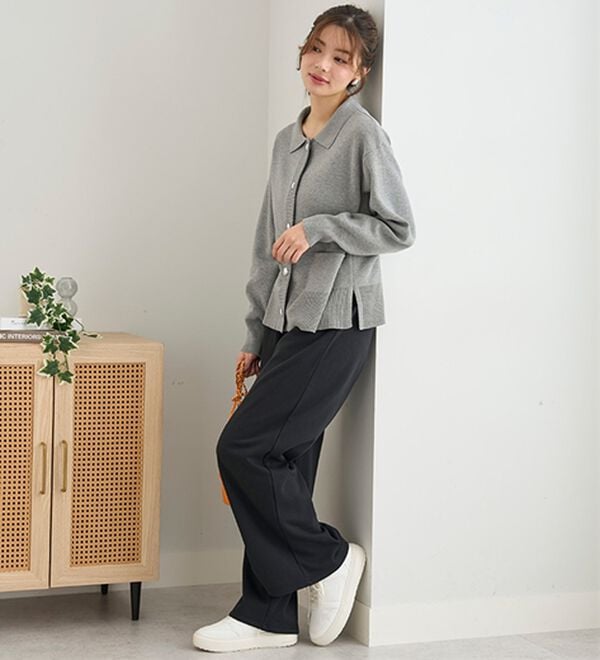 BELLUNA（ベルーナ）の「まるではく毛布！静電防止付裏ファーワイドパンツ（フルレングスパンツ）」｜詳細画像