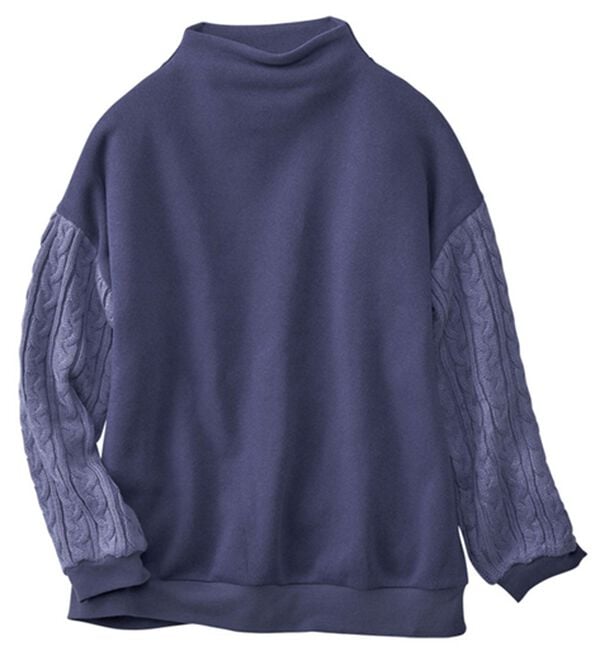 BELLUNA（ベルーナ）の「ケーブルニット使いプルオーバー（カットソー）」｜詳細画像