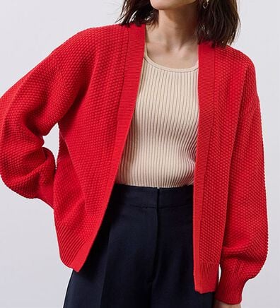 RANAN（ラナン）の「【リサイクルポリエステル使用】ざっくりニットカーディガン（ニットカーディガン）」