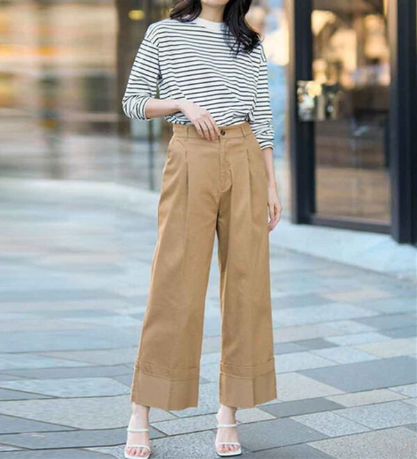 RANAN（ラナン）の「【選べる袖丈】＜BC＞綿100％プチハイネックＴシャツ（カットソー）」｜詳細画像