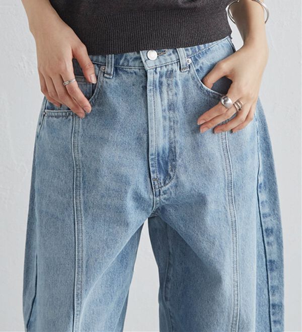 RANAN（ラナン）の「フロントシームカーブデニム（フルレングスパンツ）」｜詳細画像