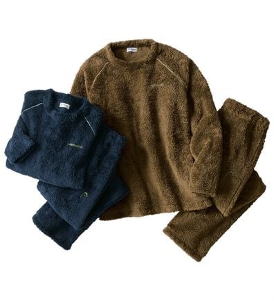 「【２着組】＜ヘッド＞なめらかニットフリースパジャマ（メンズルームウェア）」