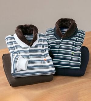 「【２着組】＜アーノルド　パーマー＞首まで暖かリラックスパジャマ（メンズルームウェア）」｜2着組