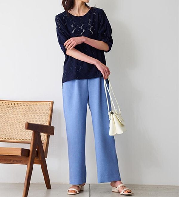 RANAN（ラナン）の「ジャカード素材ボリューム袖プルオーバー（カットソー）」｜詳細画像