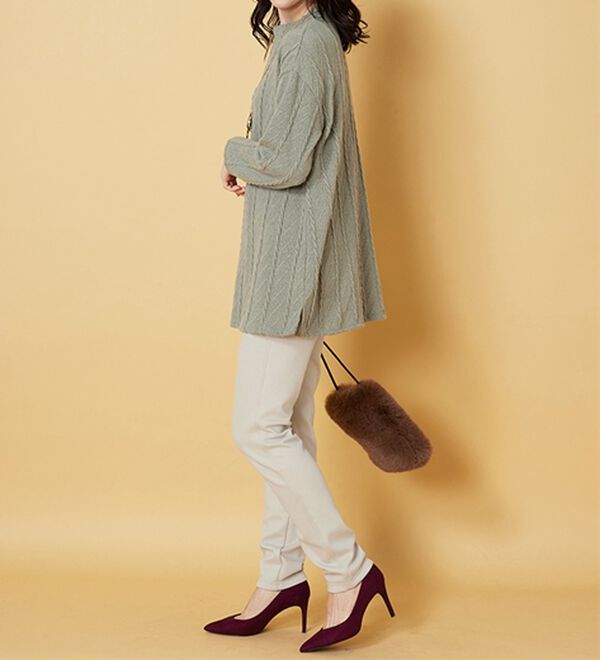 BELLUNA（ベルーナ）の「裏ベロアストレッチ素材レギンスパンツ（フルレングスパンツ）」｜詳細画像