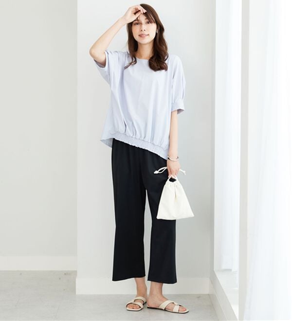 BELLUNA（ベルーナ）の「ヒンヤリ爽快！イージーワイドパンツ（ワイドパンツ・ガウチョ）」｜詳細画像