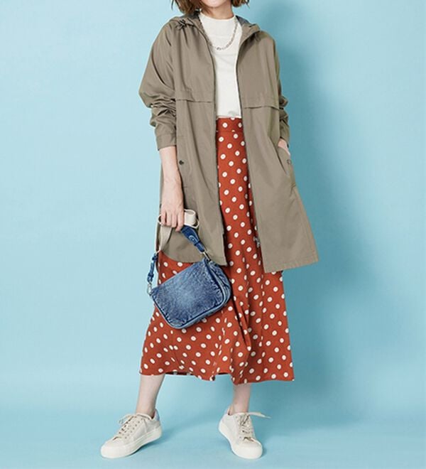 BELLUNA（ベルーナ）の「はっ水加工ボンディング素材ロング丈パーカー（ハーフコート）」｜詳細画像