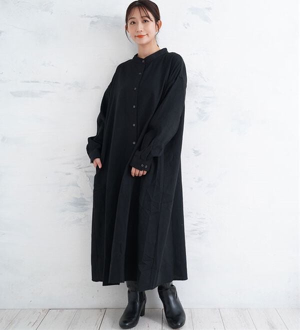 A HAPPY MARILYN（アハッピーマリリン）の「【ＬＬ～８Ｌ】フランネル チェック 細魅せ シャツワンピース（シャツワンピース）」｜詳細画像