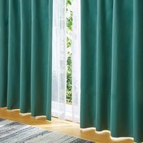 「保温機能付　遮光カーテン＆レース４枚組（ドレープカーテン）」