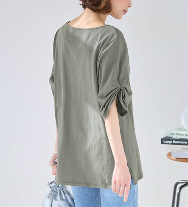 Viola e Viola（ヴィオラ エ ヴィオラ）の「綿１００％袖タックチュニック（チュニック）」｜詳細画像