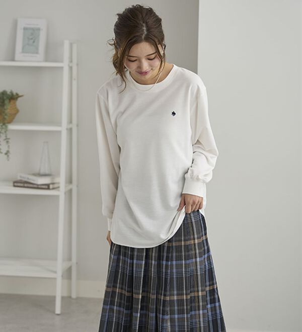 BELLUNA（ベルーナ）の「【ＰＯＬＯ　ＢＣＳ】ミニ裏毛素材デザイントップス（カットソー）」｜詳細画像