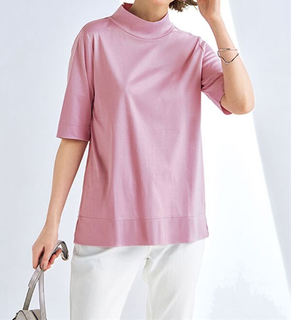 BELLUNA（ベルーナ）の「＜日本製＞クールコットン１００％Ｔシャツ（カットソー）」｜詳細画像