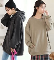 A HAPPY MARILYN（アハッピーマリリン）の「【Ｌ～８Ｌ】【ハピぽか裏起毛】２デザインから選べるゆったりトレーナー・パーカー　毛玉になりにくい（パーカー）」