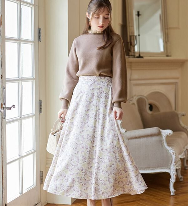 alotta（アロッタ）の「毛布のように温かい　裏シャギーパフ袖ニット（ニット・セーター）」｜詳細画像