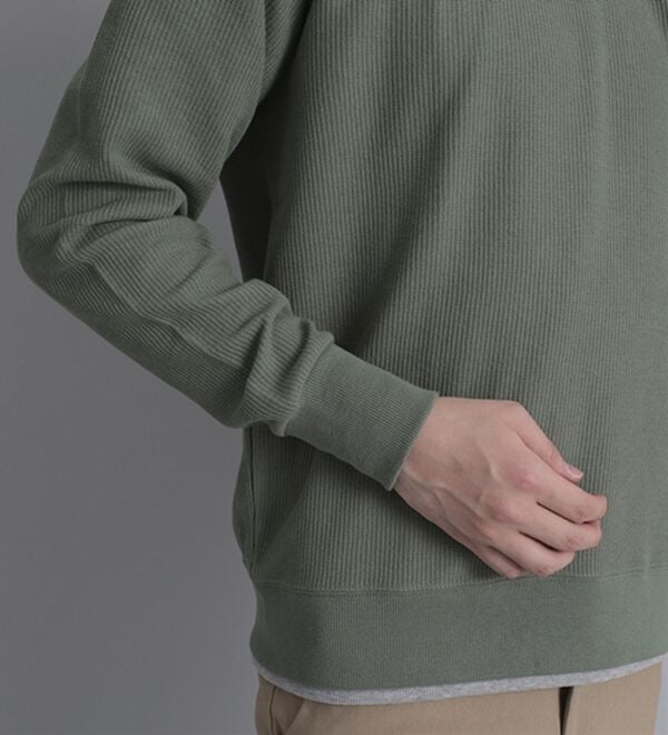 「＜ポロ・ビーシーエス＞ワッフルレイヤードトレーナー（メンズトレーナー）」｜詳細画像