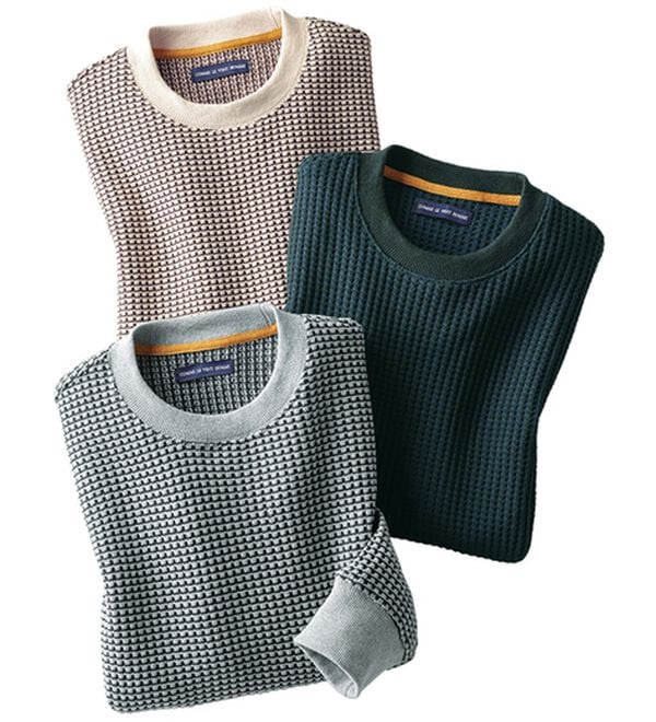 「＜コムルヴァン・オム＞セーター感覚の上品トレーナー（メンズトレーナー）」｜詳細画像