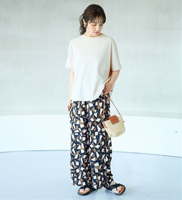 BELLUNA（ベルーナ）の「【快適Ｌａｂ．】ドライワッフル素材ドルマンプルオーバー（カットソー）」｜詳細画像