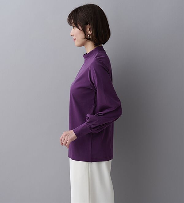 BELLUNA（ベルーナ）の「艶やかコットン１００％プルオーバー（カットソー）」｜詳細画像