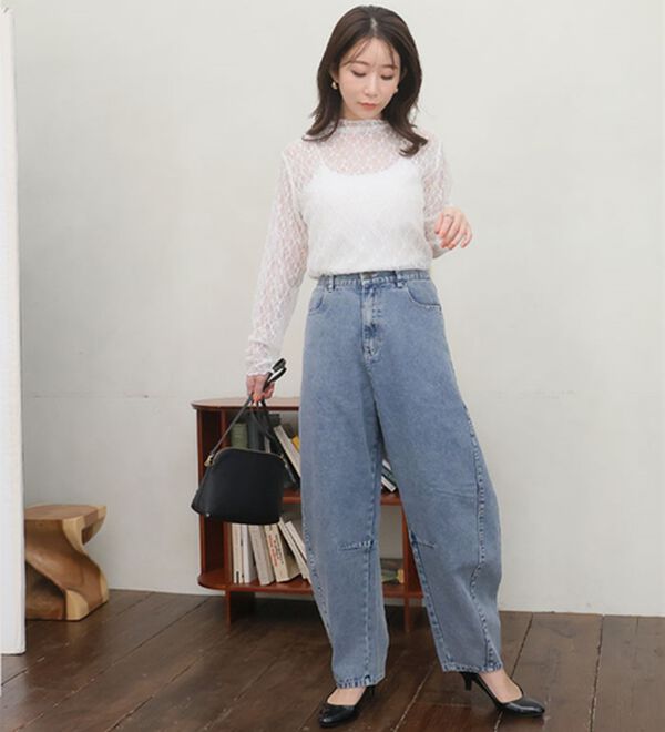 A HAPPY MARILYN（アハッピーマリリン）の「【Ｌ～８Ｌ】トレンドスタイルの、バレルパンツ。（ワイドパンツ・ガウチョ）」｜詳細画像