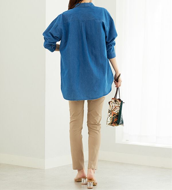 BELLUNA（ベルーナ）の「ポケット付デニムシャツチュニック（チュニック）」｜詳細画像