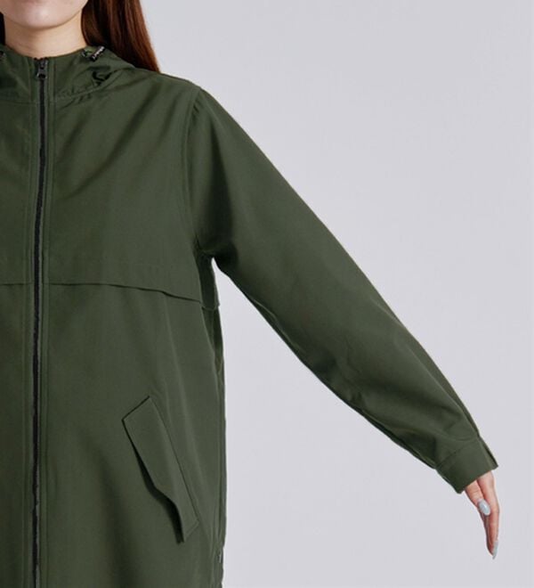 BELLUNA（ベルーナ）の「はっ水加工ボンディング素材ロング丈パーカー（ハーフコート）」｜詳細画像