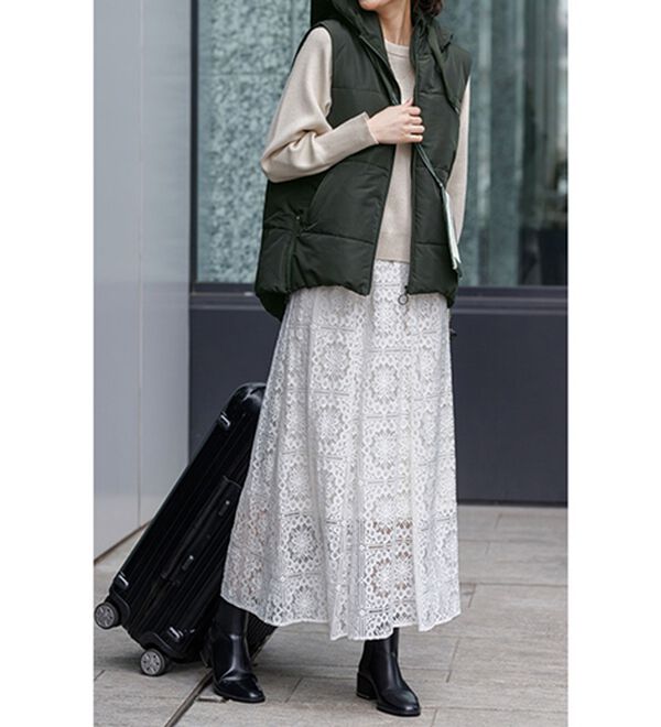 RANAN（ラナン）の「サイドジップコクーン中わたベスト（中わたコート・ベスト）」｜詳細画像