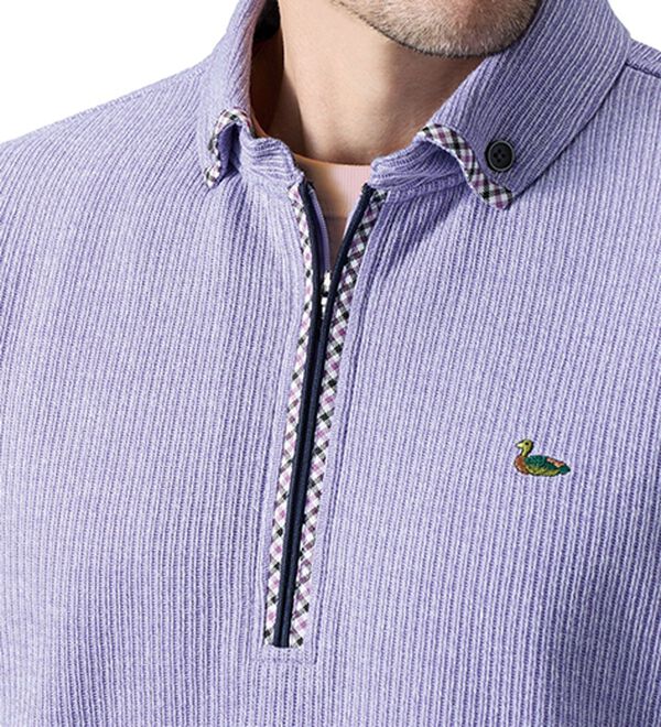 「＜デコイ＞衿デザイン杢調トレーナー（メンズトレーナー）」｜詳細画像