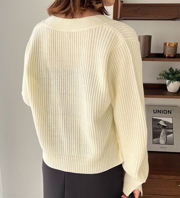 GeeRA（ジーラ）の「ビッグポケットショートニットカーディガン（ニットカーディガン）」｜詳細画像