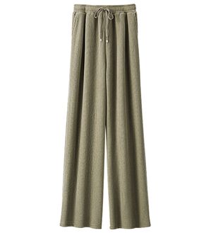 BELLUNA（ベルーナ）の「裏ベロアコーデュロイワイドパンツ（ワイドパンツ・ガウチョ）」｜グレージュ